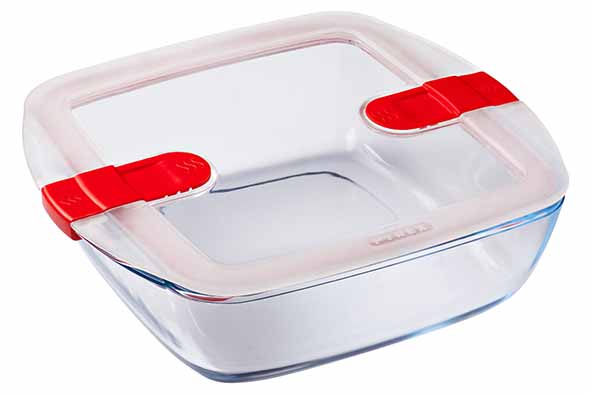 COOK & HEAT OVENSCHOTEL VIERKANT 2,2L 25X22XH7CM MET KUNSTSTOF DEKSEL PYREX COOK & HEAT OVENSCHOTEL VIERKANT 2,2L 25X22XH7CM MET KUNSTSTOF DEKSEL PYREX